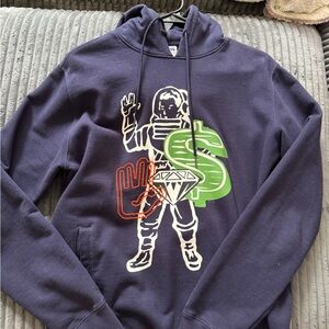 Billionaire Boys Club Blue and Green Sweater with Astronaut Graphic